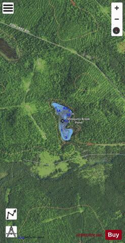 Mosquito Brook Pond depth contour Map - i-Boating App - Satellite
