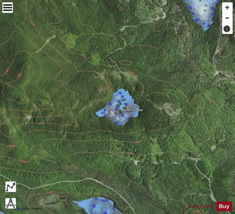 Mountain Dimmick Pond depth contour Map - i-Boating App - Satellite