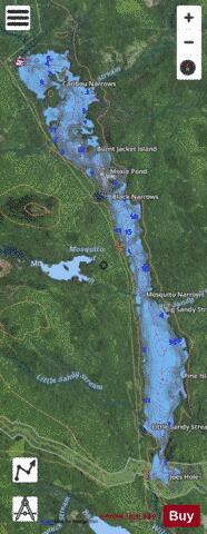 Moxie Pond depth contour Map - i-Boating App - Satellite