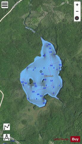 Mud Pond depth contour Map - i-Boating App - Satellite