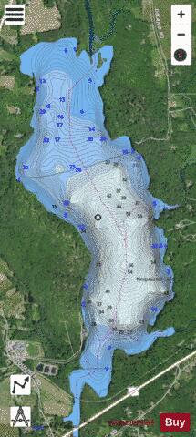 Nequasset Lake depth contour Map - i-Boating App - Satellite