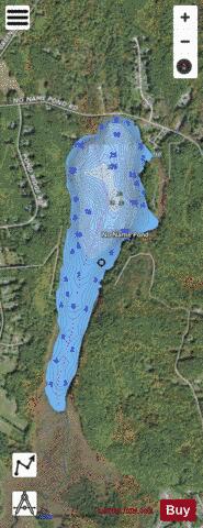 No Name Pond depth contour Map - i-Boating App - Satellite