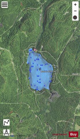 Number Nine Lake depth contour Map - i-Boating App - Satellite