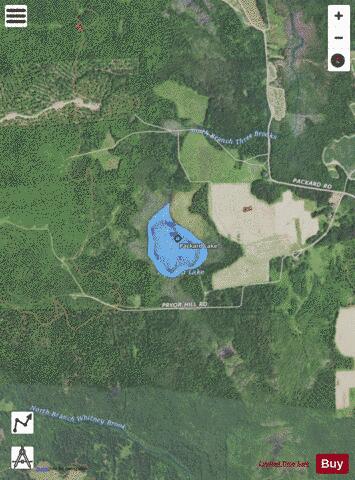 Packard Lake depth contour Map - i-Boating App - Satellite