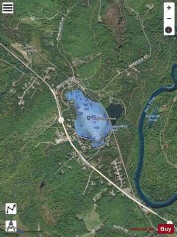 Pequawket Pond depth contour Map - i-Boating App - Satellite
