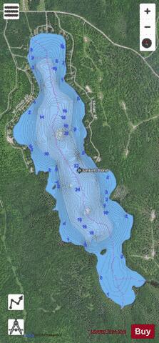 Plunkett Pond depth contour Map - i-Boating App - Satellite