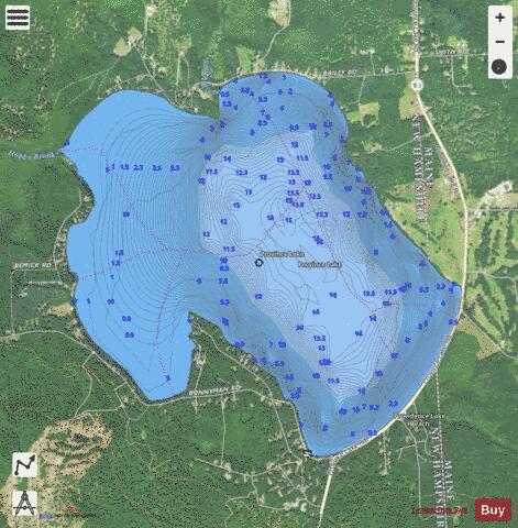Province Lake depth contour Map - i-Boating App - Satellite