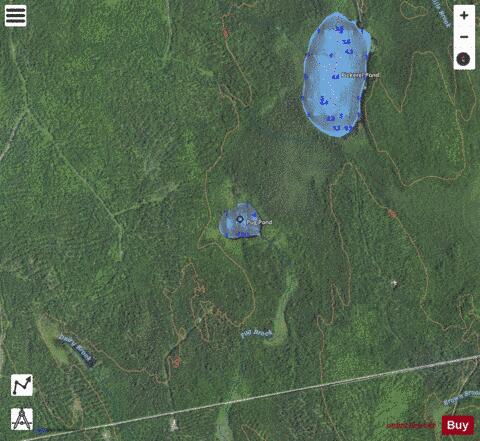 Pug Pond depth contour Map - i-Boating App - Satellite