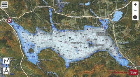 Rangeley Lake depth contour Map - i-Boating App - Satellite