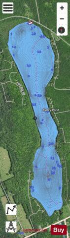 Ripley Pond depth contour Map - i-Boating App - Satellite