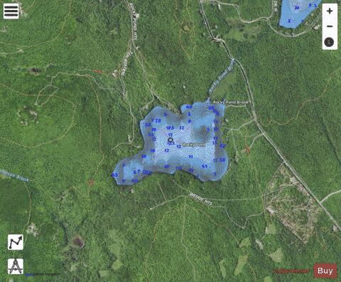 Rocky Pond depth contour Map - i-Boating App - Satellite