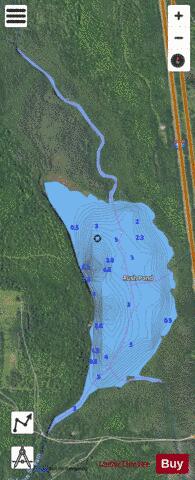 Rush Pond depth contour Map - i-Boating App - Satellite