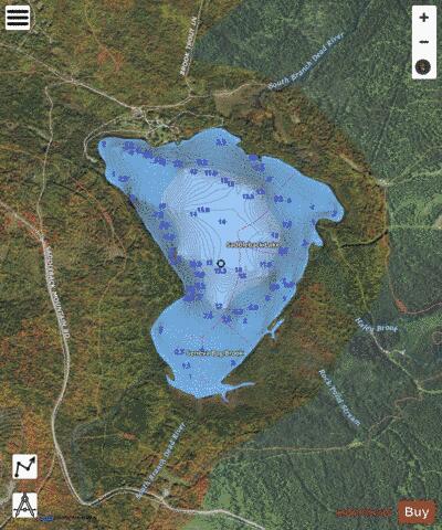 Saddleback Lake depth contour Map - i-Boating App - Satellite