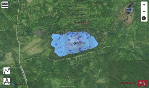 Salmon Pond depth contour Map - i-Boating App - Satellite