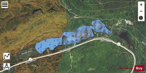 Sandy River Ponds depth contour Map - i-Boating App - Satellite