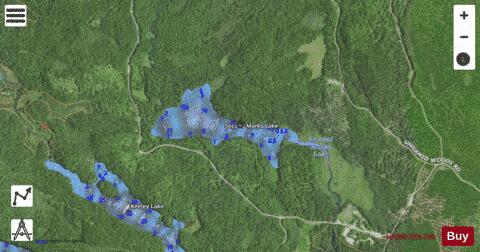 Second Marks Lake depth contour Map - i-Boating App - Satellite
