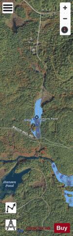 Smarts Pond depth contour Map - i-Boating App - Satellite