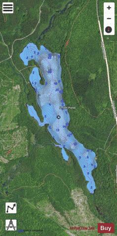 Smith Pond depth contour Map - i-Boating App - Satellite