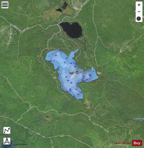 Southwest Pond depth contour Map - i-Boating App - Satellite