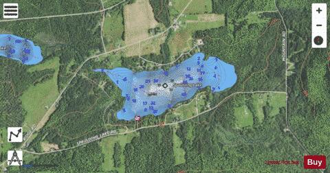Spaulding Lake depth contour Map - i-Boating App - Satellite