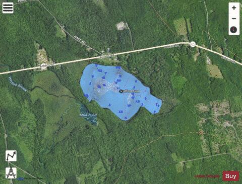 Stafford Pond depth contour Map - i-Boating App - Satellite