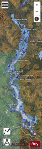 Sunday Pond (historical) depth contour Map - i-Boating App - Satellite