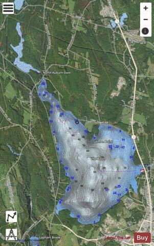 The Basin depth contour Map - i-Boating App - Satellite