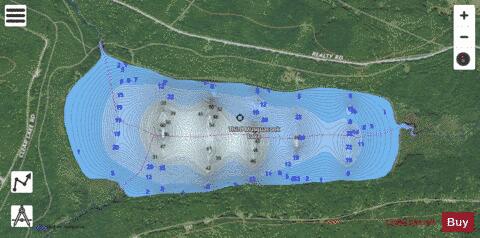 Third Musquacook Lake depth contour Map - i-Boating App - Satellite