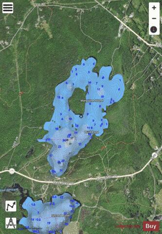 Third Pond depth contour Map - i-Boating App - Satellite