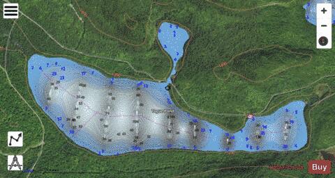 Togue Pond depth contour Map - i-Boating App - Satellite