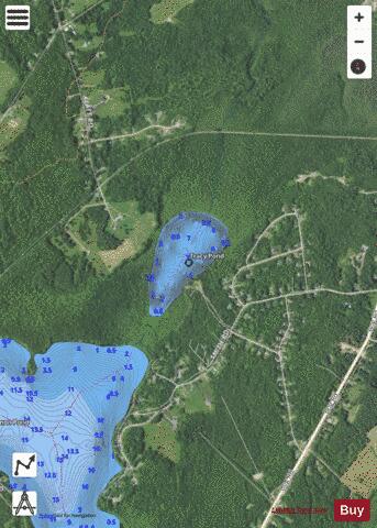 Tracy Pond depth contour Map - i-Boating App - Satellite
