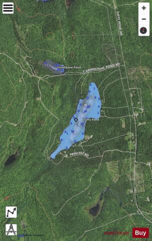 Tufts Pond depth contour Map - i-Boating App - Satellite