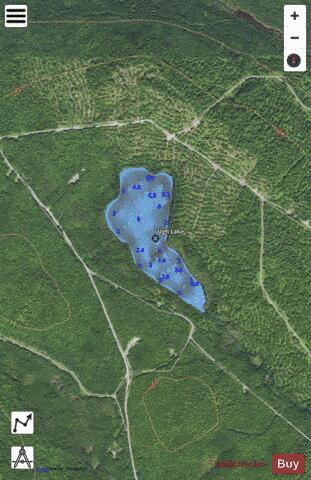 Ugh Lake depth contour Map - i-Boating App - Satellite