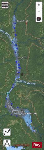 Umsaskis Lake depth contour Map - i-Boating App - Satellite