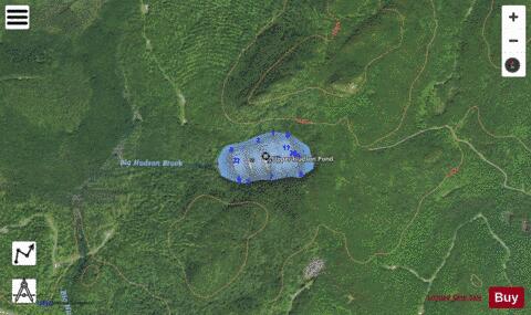 Upper Hudson Pond depth contour Map - i-Boating App - Satellite