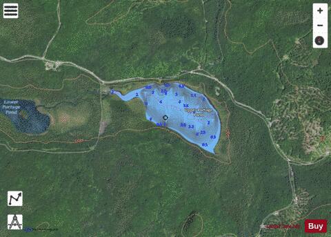 Upper Portage Pond depth contour Map - i-Boating App - Satellite
