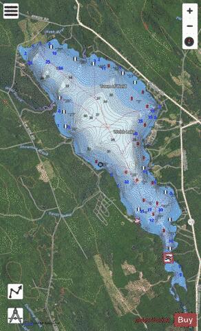 Webb Lake depth contour Map - i-Boating App - Satellite