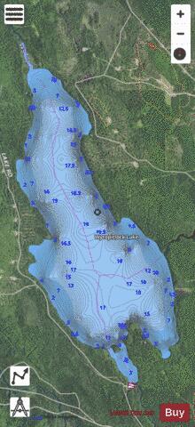 Wytopitlock Lake depth contour Map - i-Boating App - Satellite