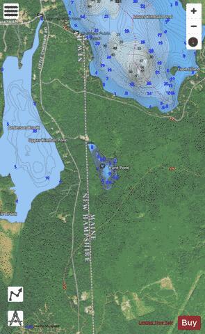 Hunt Pond depth contour Map - i-Boating App - Satellite