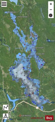Gardner Lake depth contour Map - i-Boating App - Satellite