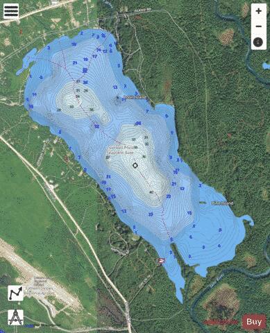 Lovewell Pond depth contour Map - i-Boating App - Satellite