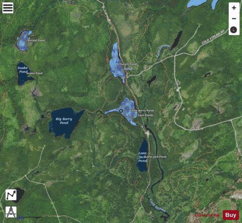 Little Berry Pond depth contour Map - i-Boating App - Satellite