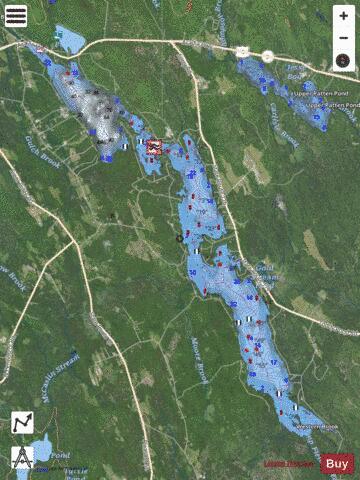 Toddy Pond depth contour Map - i-Boating App - Satellite
