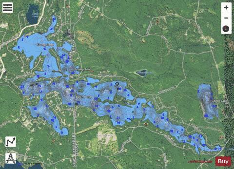 Balch / Stump Pond depth contour Map - i-Boating App - Satellite
