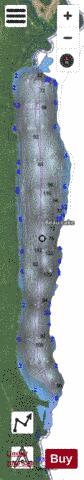 Beau Lake depth contour Map - i-Boating App - Satellite