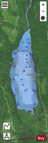 Fourth Saint John Pond depth contour Map - i-Boating App - Satellite