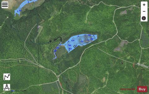Grass Pond depth contour Map - i-Boating App - Satellite
