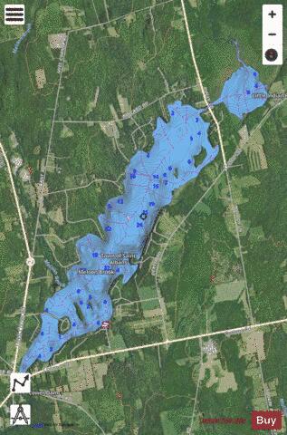 Indian Pond depth contour Map - i-Boating App - Satellite