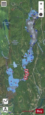 Kezar Lake depth contour Map - i-Boating App - Satellite