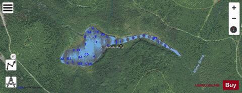 Little Falls Pond depth contour Map - i-Boating App - Satellite